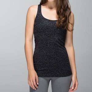 Lululemon Cool Racerback Petal Camo Printed Black Deep Coal